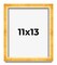 Photo Size Minimalist Shadow Box Gold Picture Frame - UV Acrylic, Backing, Hanging Hardware